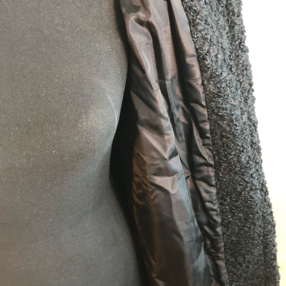 VTG Curly Wool 40-50’s Chopped Lined Pea Coat Winter Coat Size M EUC VTG Retro - Picture 11 of 14